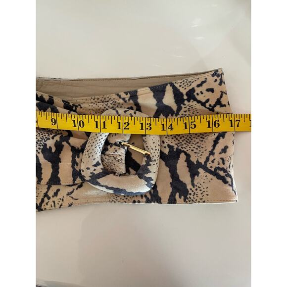 Giorgio Armani Suede Waistbelt Low Hip Belt Animal Print Designer Size S-XL READ
